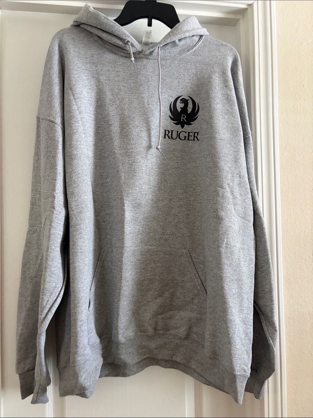 Jerzees Gray Hoodie with Black Ruger Logo